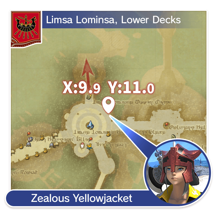 Zealous Yellowjacket NPC in Limsa Lominsa offering Blue Mage quest